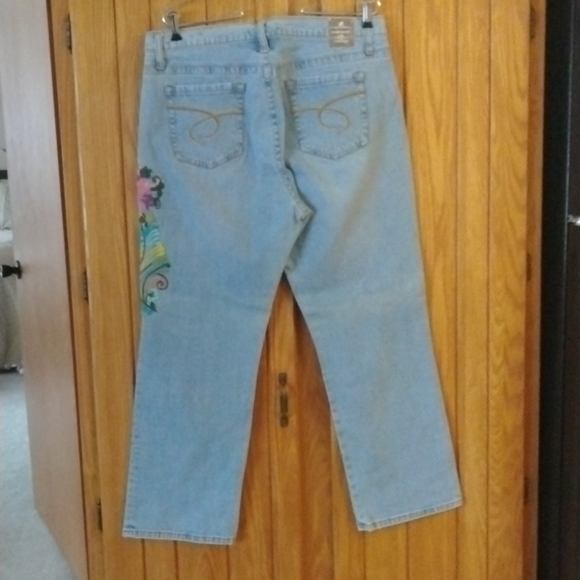 *VINTAGE* Z Cavaricci Embroidered Capri/Ankle Jeans - Picture 5 of 9